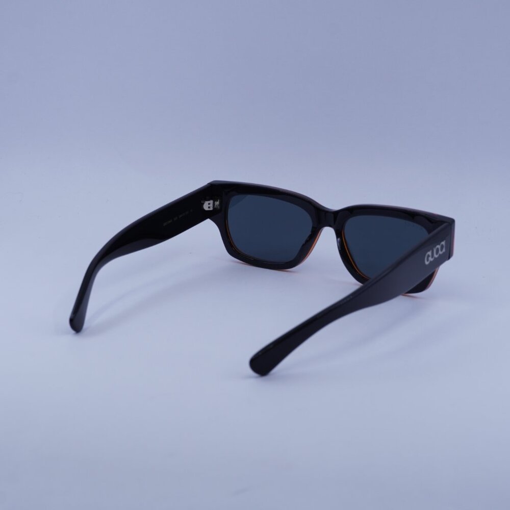 Gucci GG1794S 003 Sunglasses Transparent Orange/Black Square Frame, Blue Lenses - Picture 11 of 12